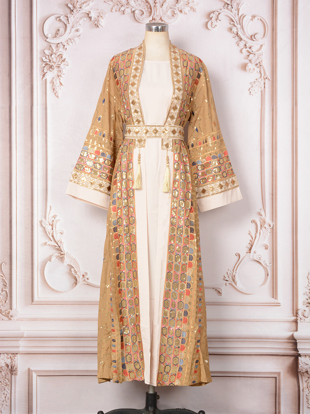 Emeera Embellished Open Abaya – Multi-Color Collection (LX33)