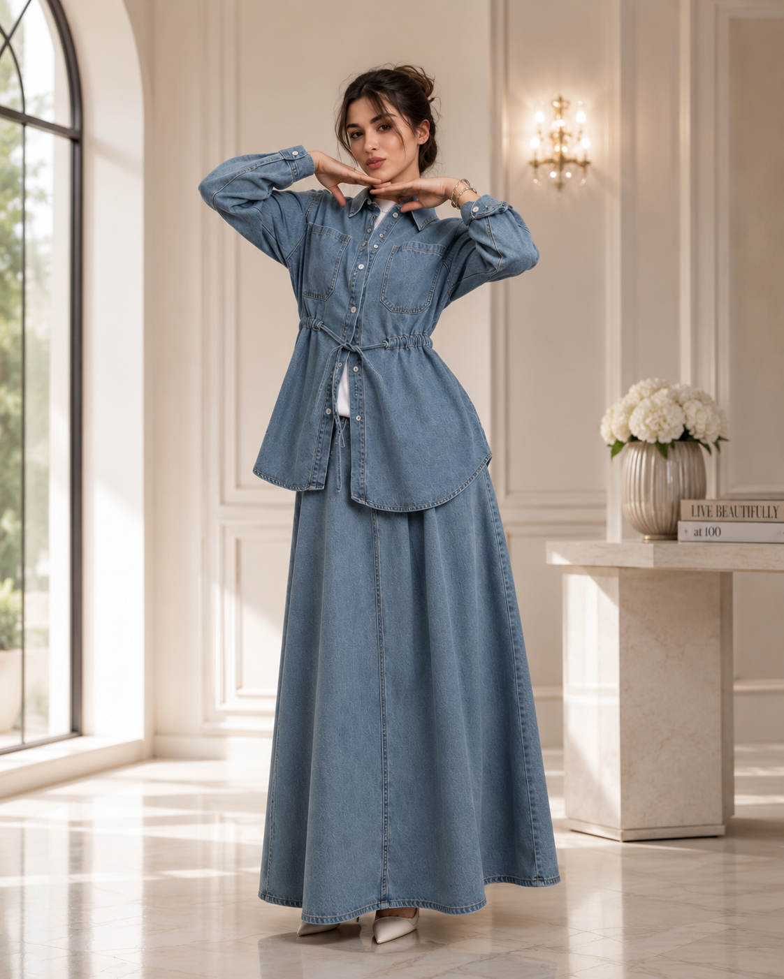 Modern Sierra Denim Set | 100% Cotton Two-Piece