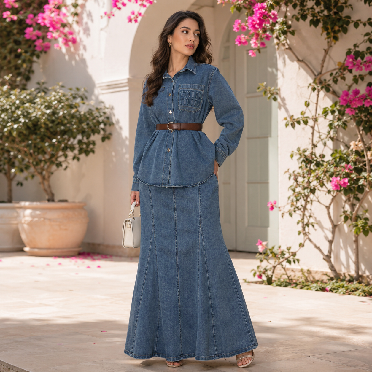 Modern Sierra Denim Set | 100% Cotton Two-Piece