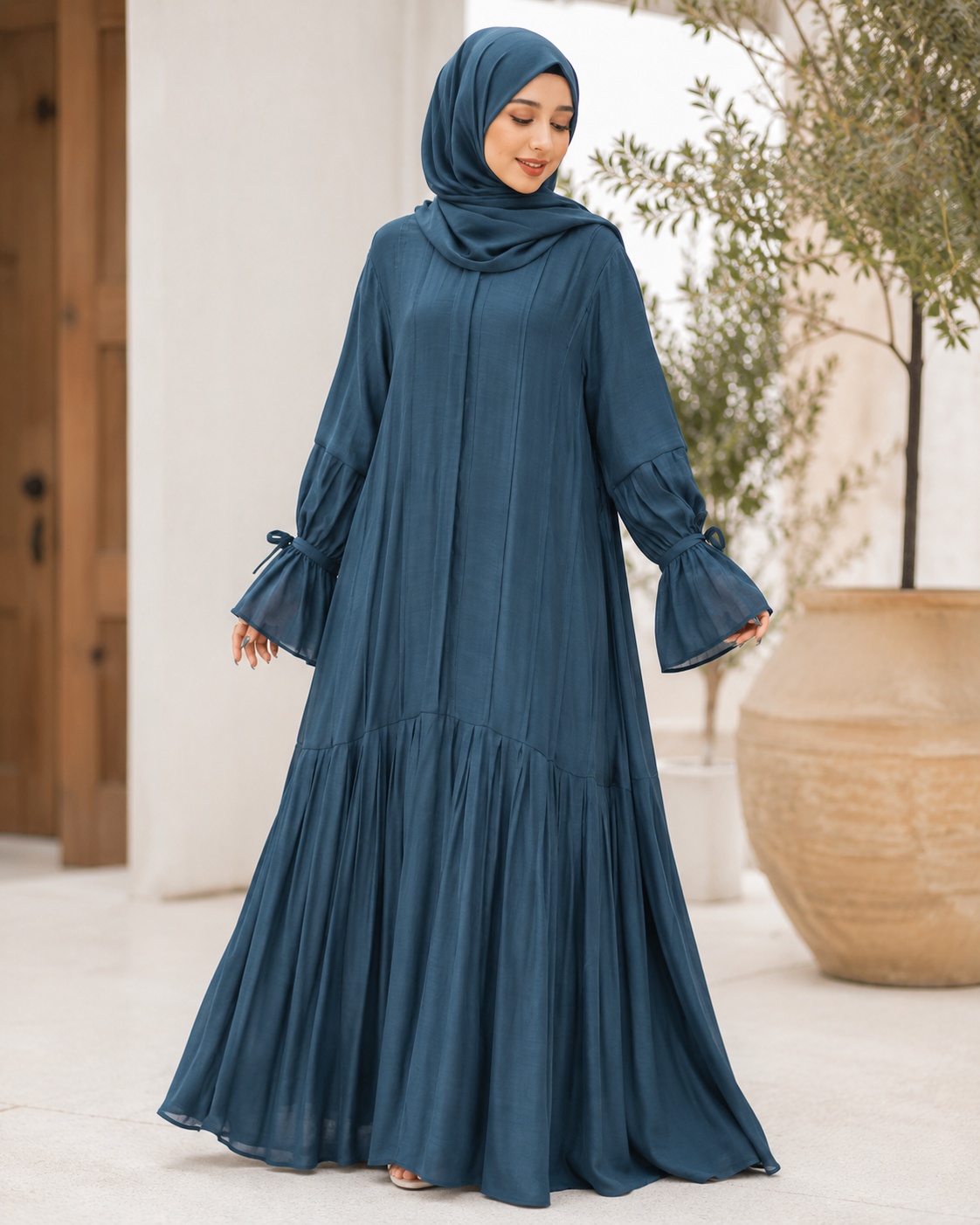 Ayla Flow 2-Piece Open Abaya Set