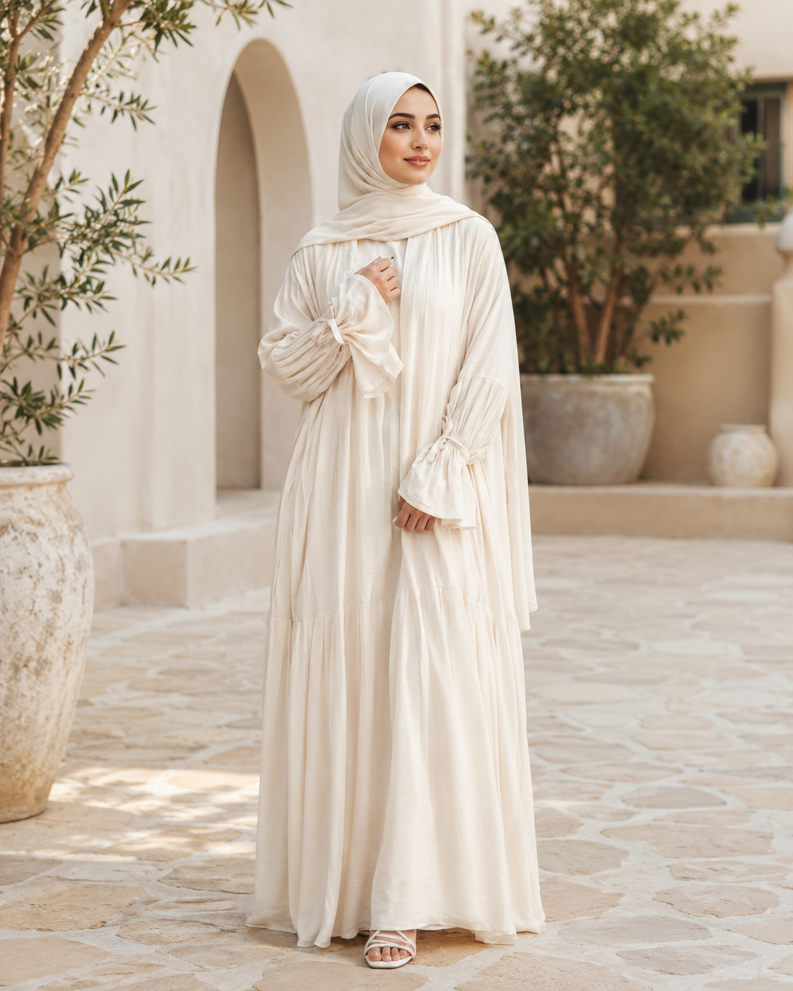 Ayla Flow 2-Piece Open Abaya Set