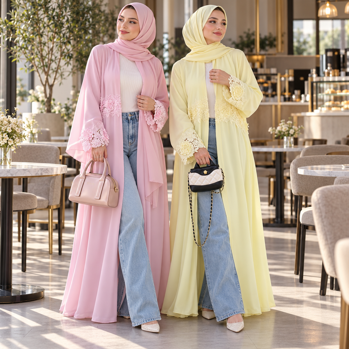 Camellia Floral Embroidered Kimono Cardigan