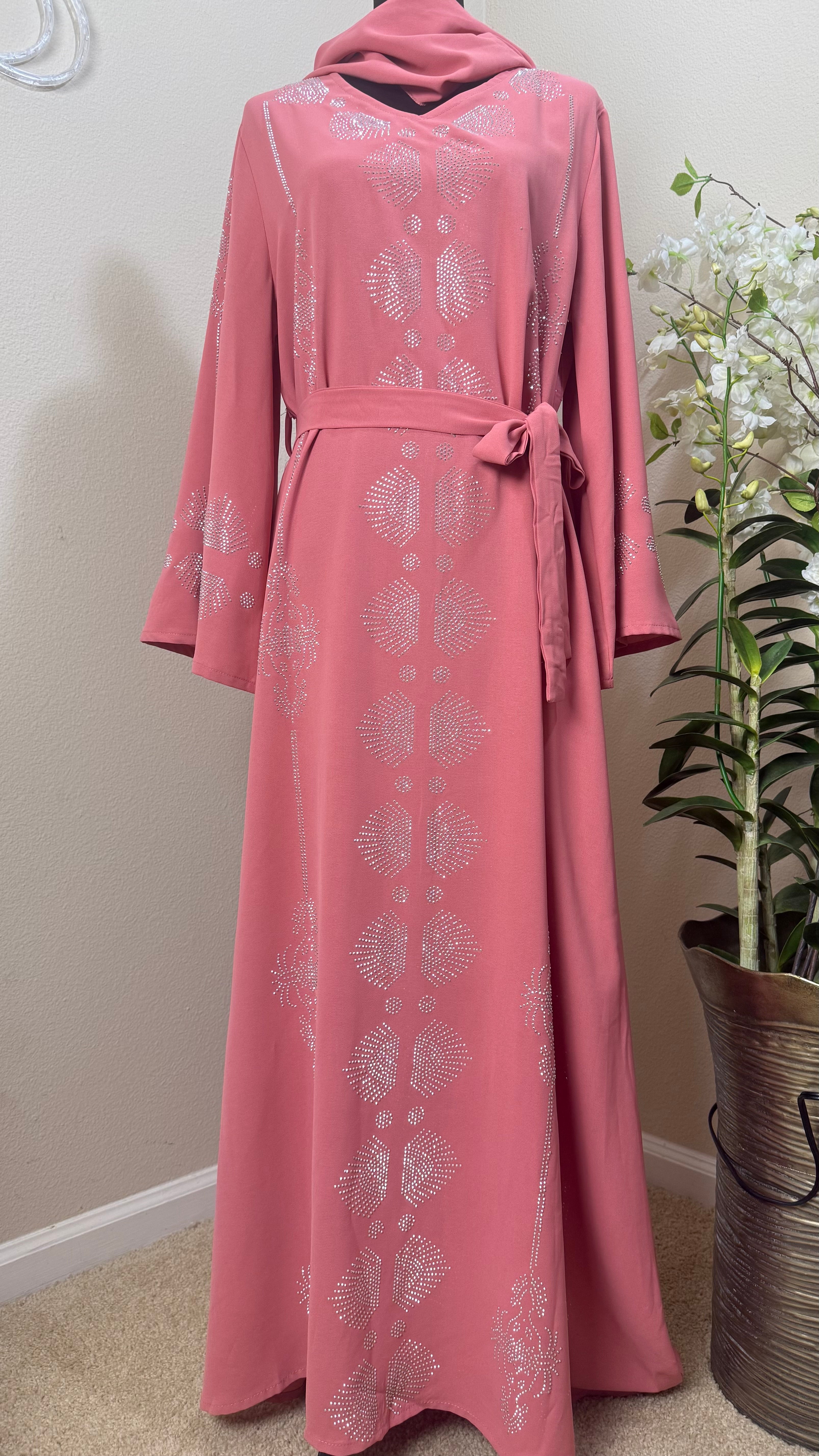Diamond Flower - Eid & Ramadan Modest Long Dress (SPK07)