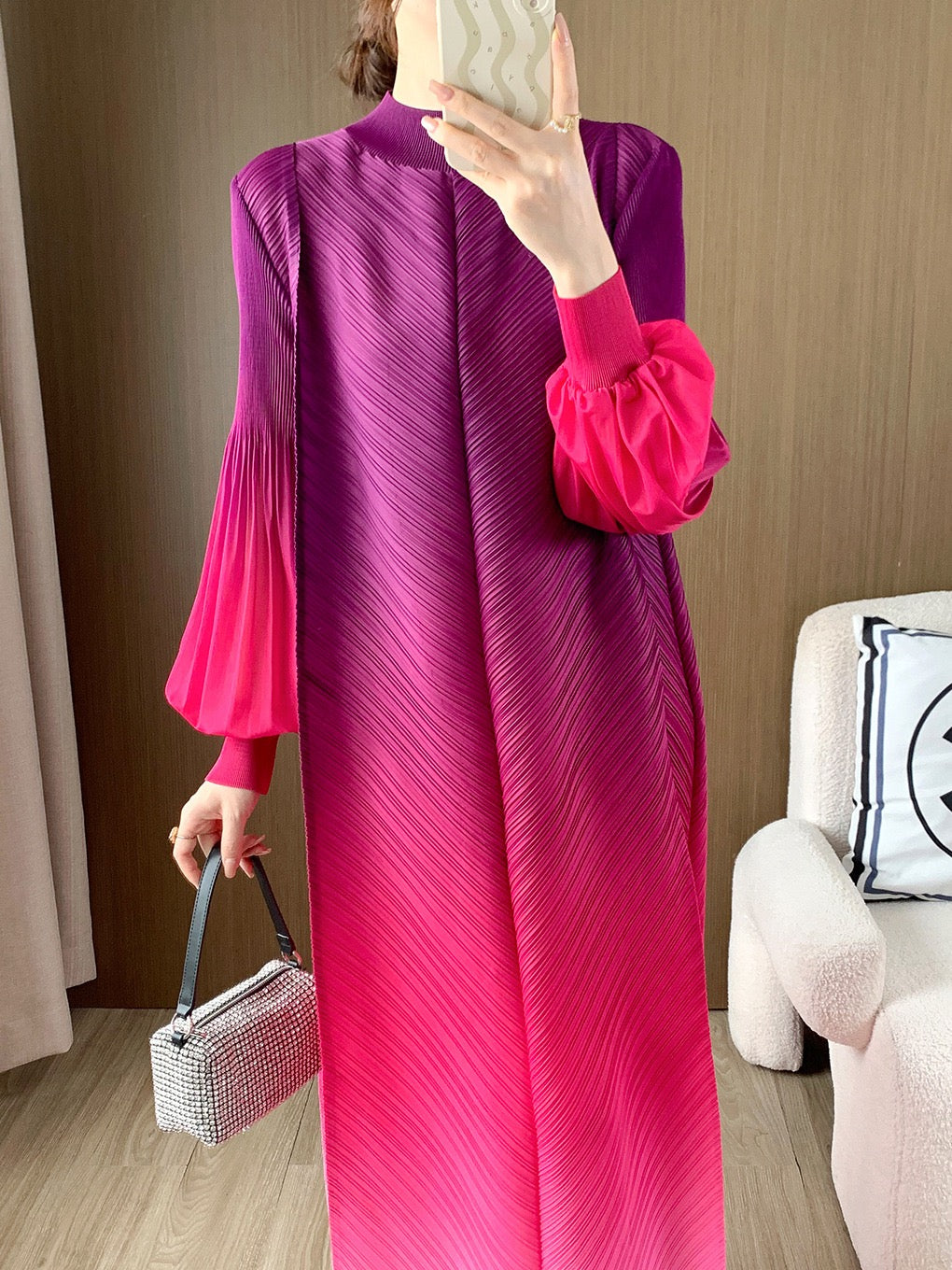 Aurora Pleats Maxi Dress