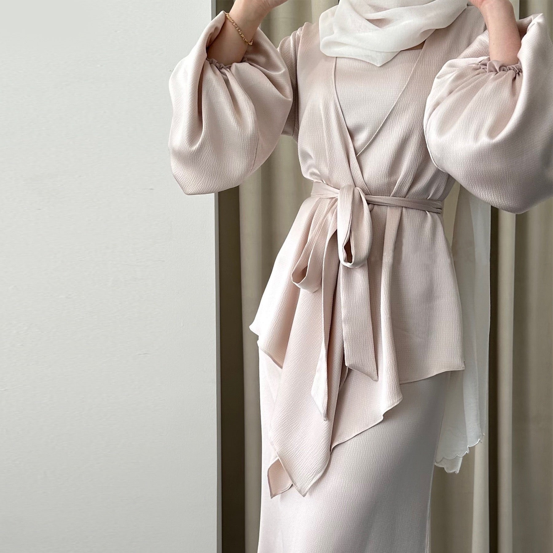 Serenity Drape Abaya Set - Daily and Ramadan Modest Long Dress (D7)