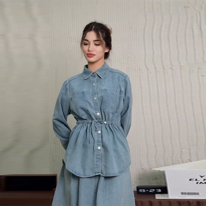 Modern Sierra Denim Set | 100% Cotton Two-Piece