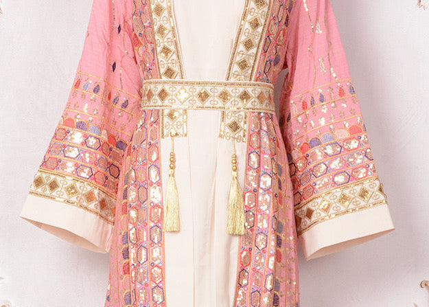 Emeera Embellished Open Abaya – Multi-Color Collection (LX33)