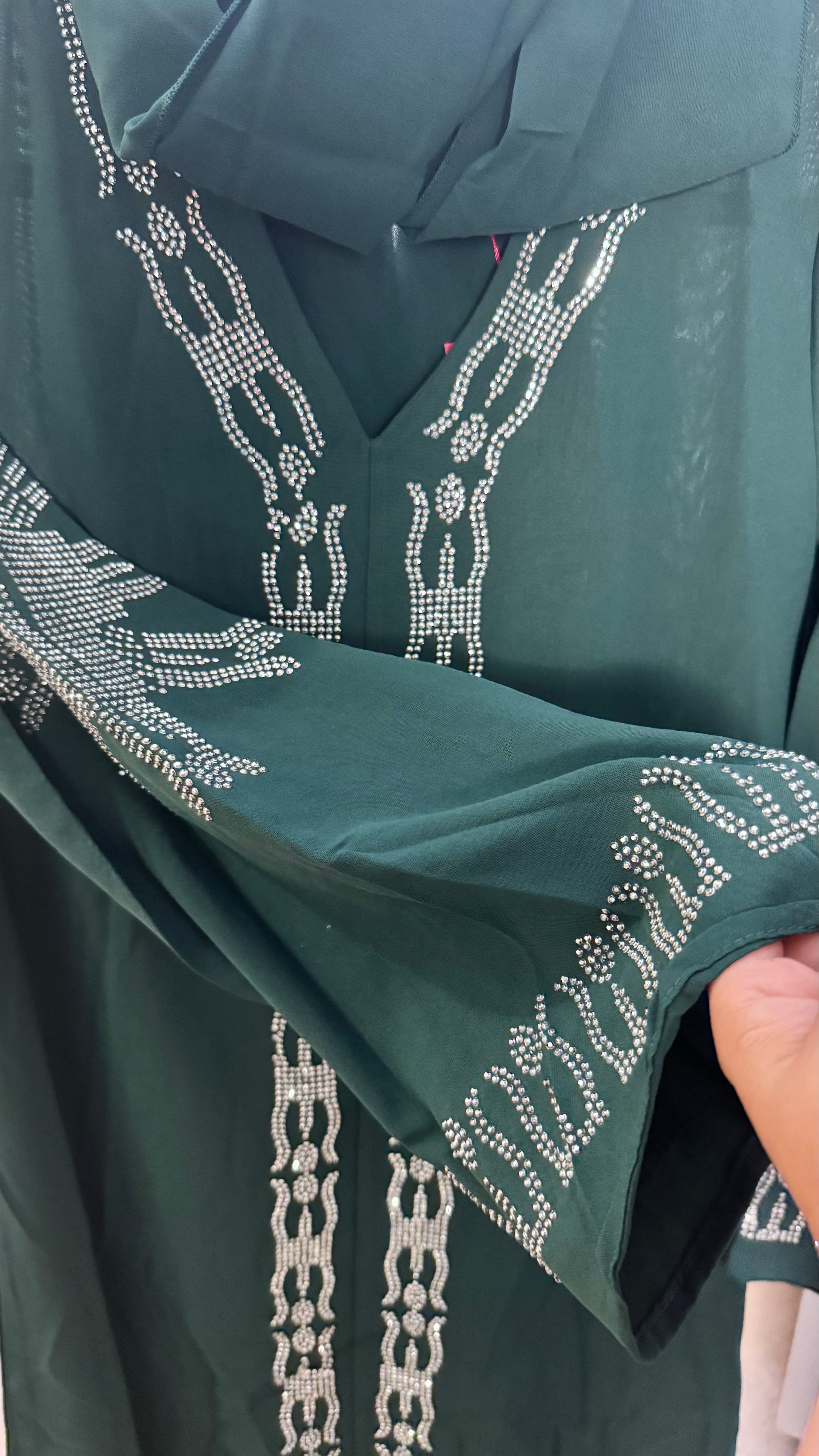 Diamond Serenity Snow Flakes - Eid & Ramadan Modest Long Dress (SPK11)