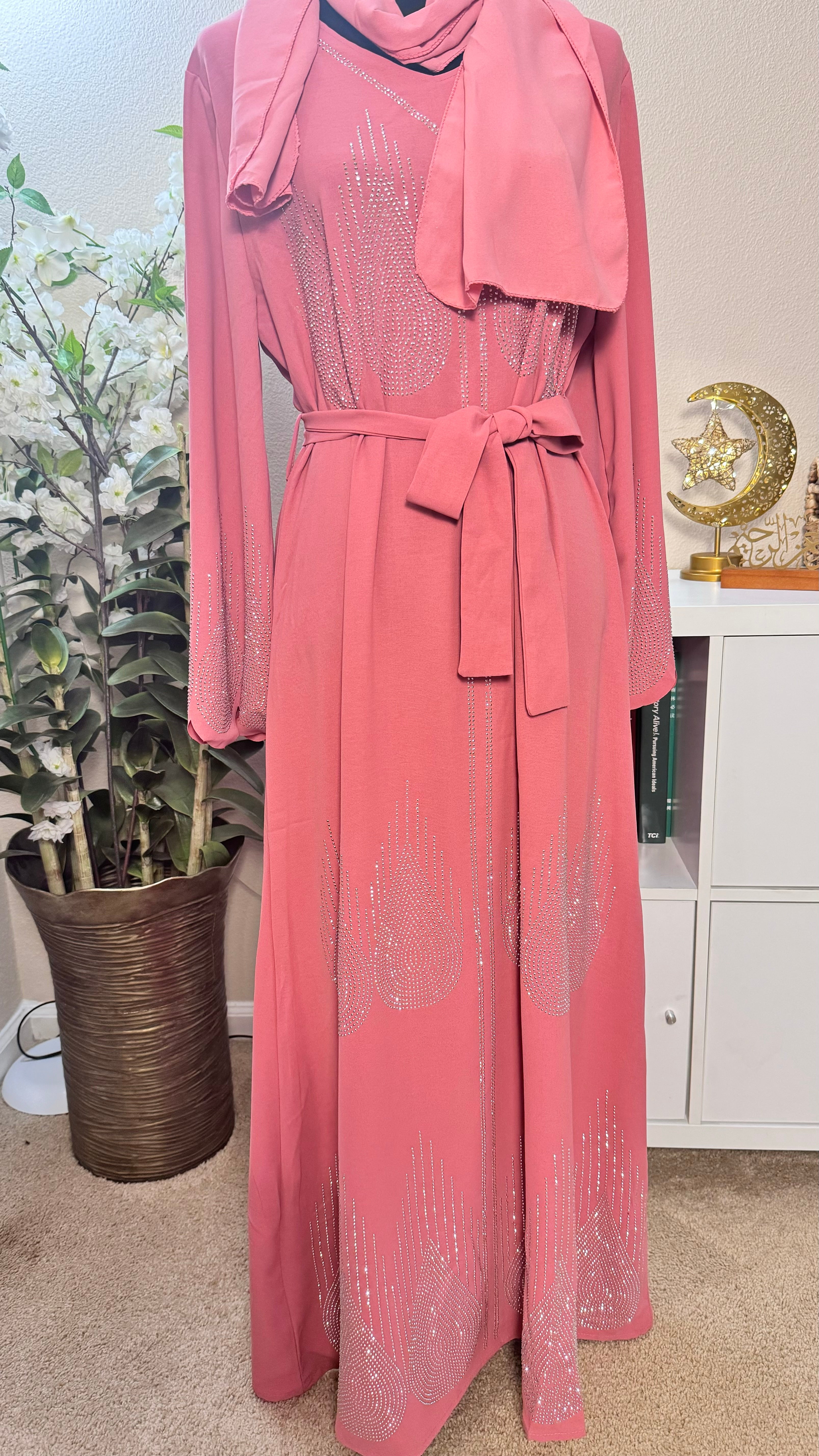 Diamond Serenity The Flames - Eid & Ramadan Modest Long Dress (SPK10)