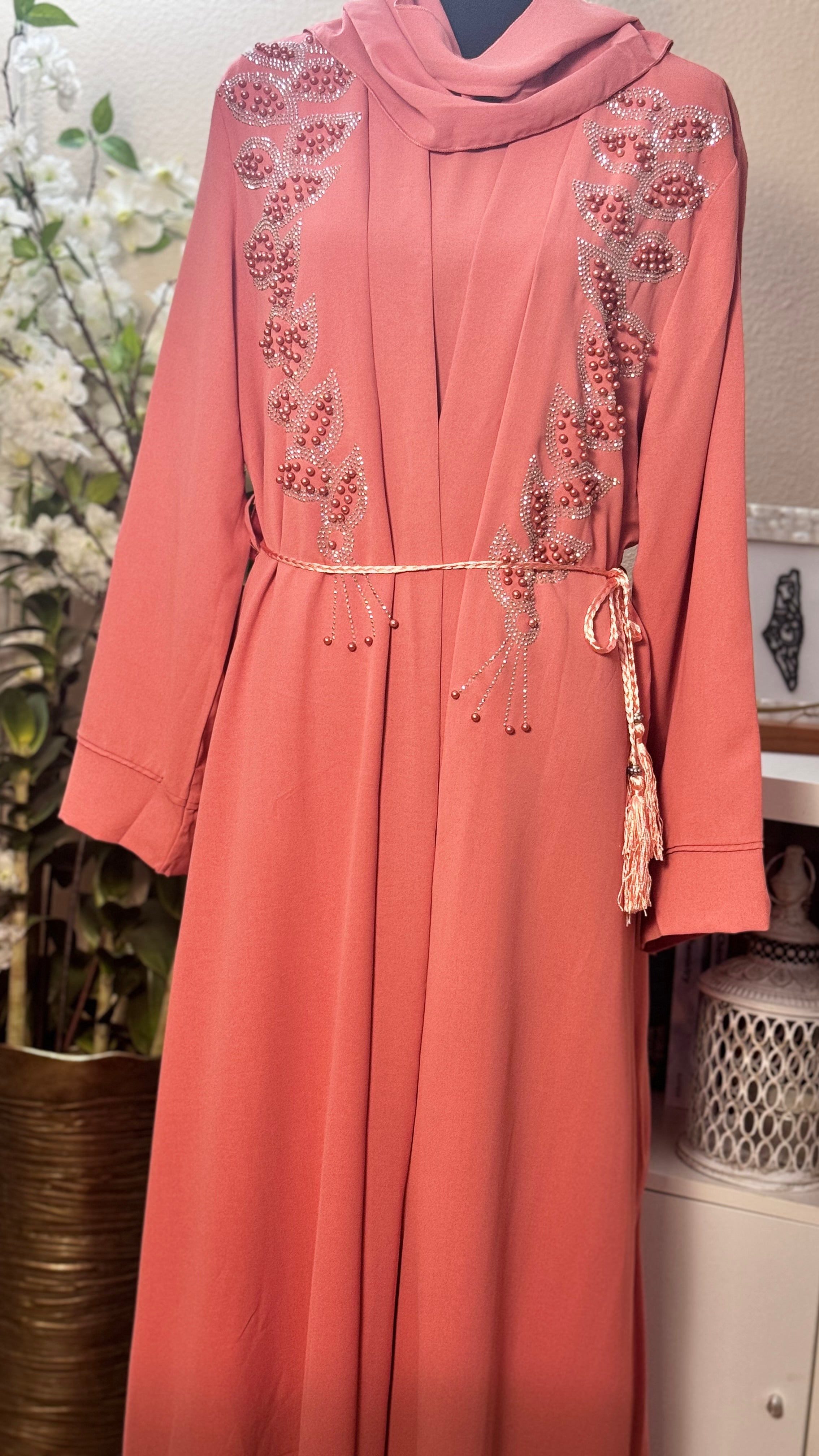 Diamond Serenity Pearl Radiance - Eid & Ramadan Modest Long Dress (SPK12)