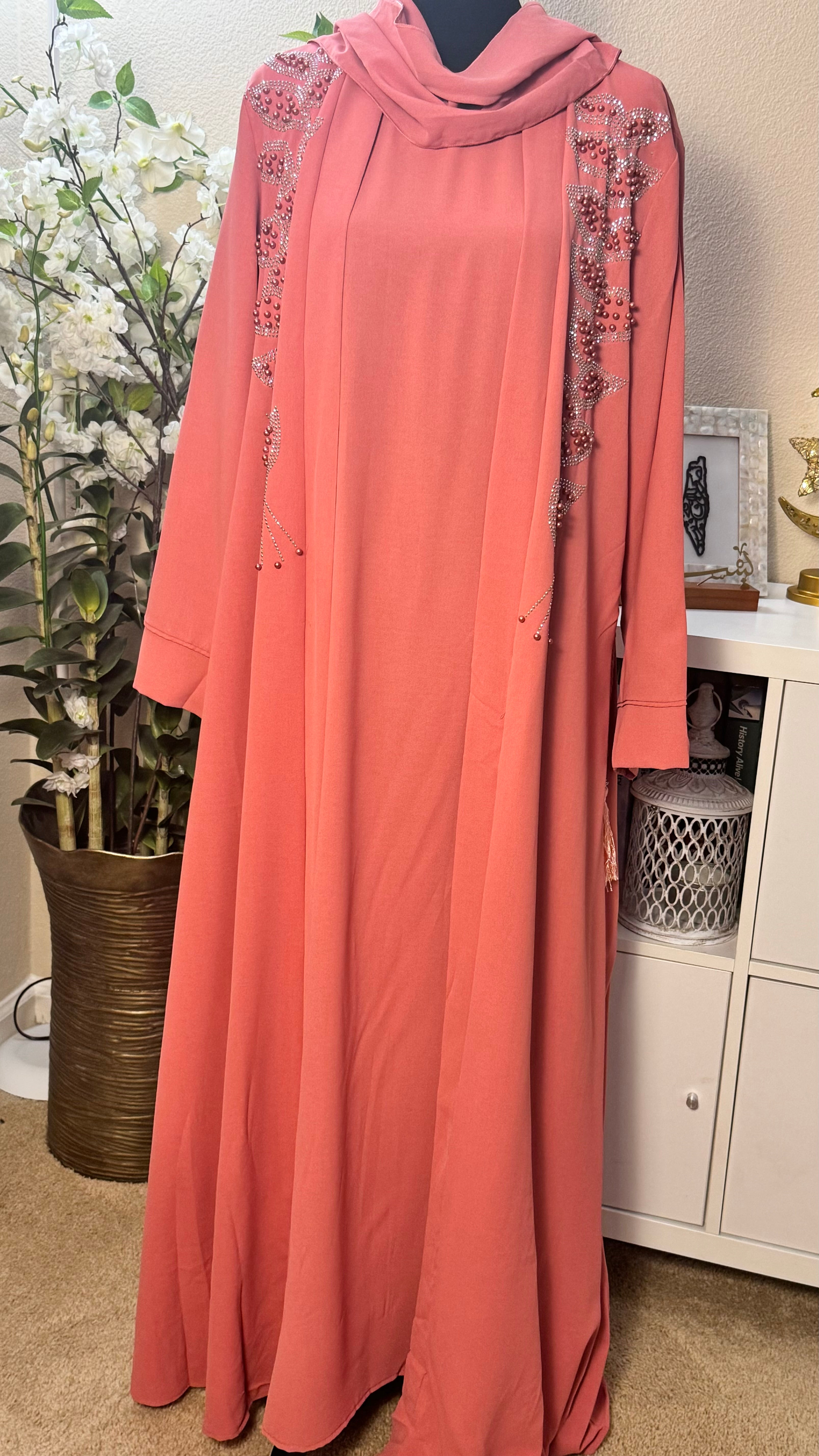 Diamond Serenity Pearl Radiance - Eid & Ramadan Modest Long Dress (SPK12)