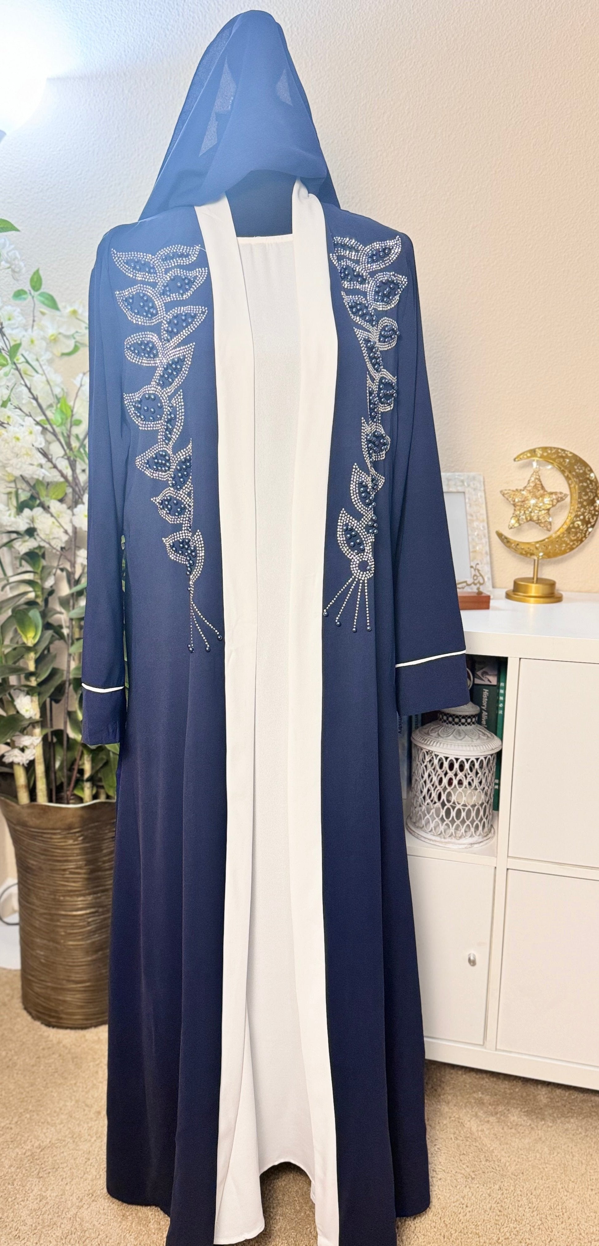 Diamond Serenity Pearl Radiance - Eid & Ramadan Modest Long Dress (SPK12)