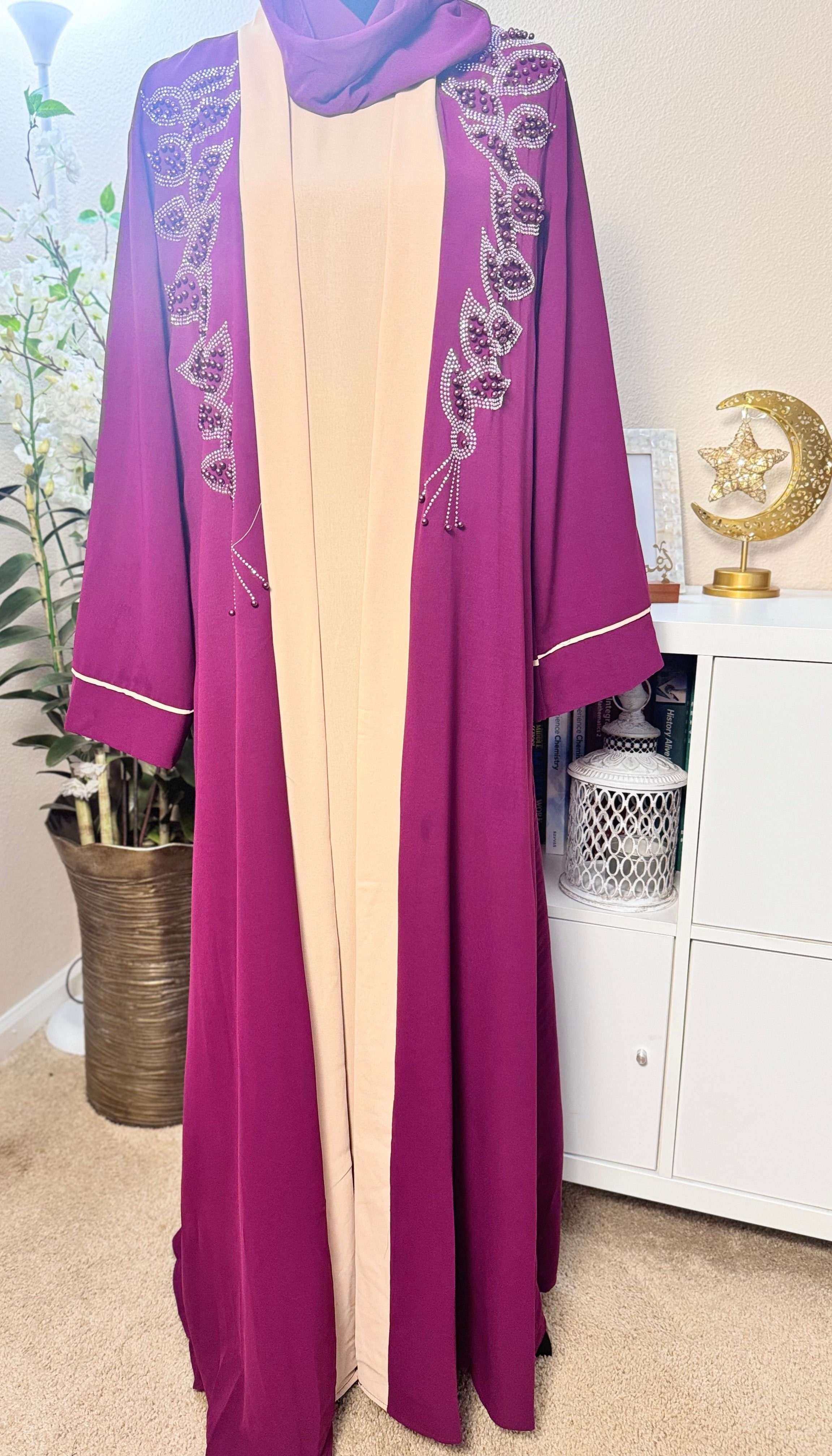 SPK01 Eid abaya/ramadan abaya/ Eid dresses Diamond Serenity Pearl Radiance