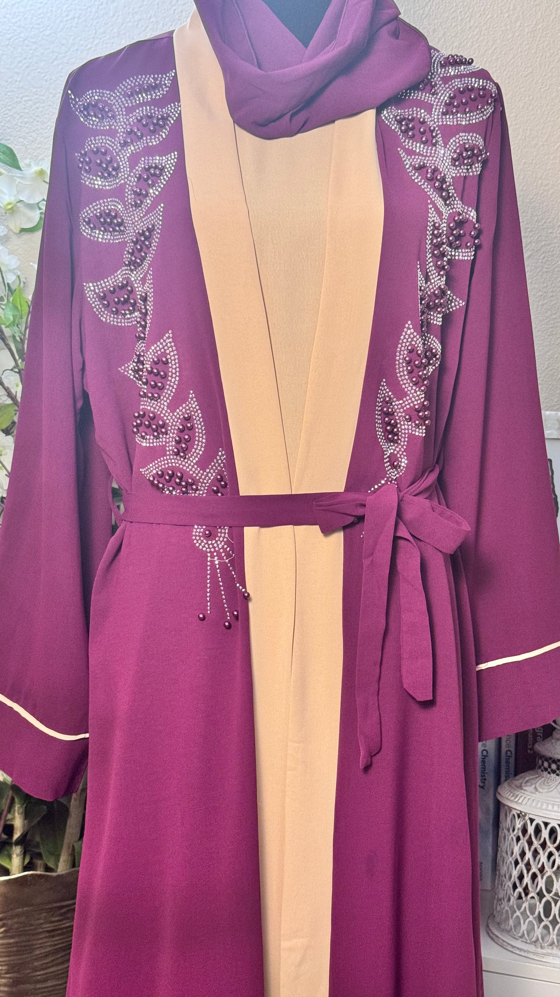 Diamond Serenity Pearl Radiance - Eid & Ramadan Modest Long Dress (SPK12)