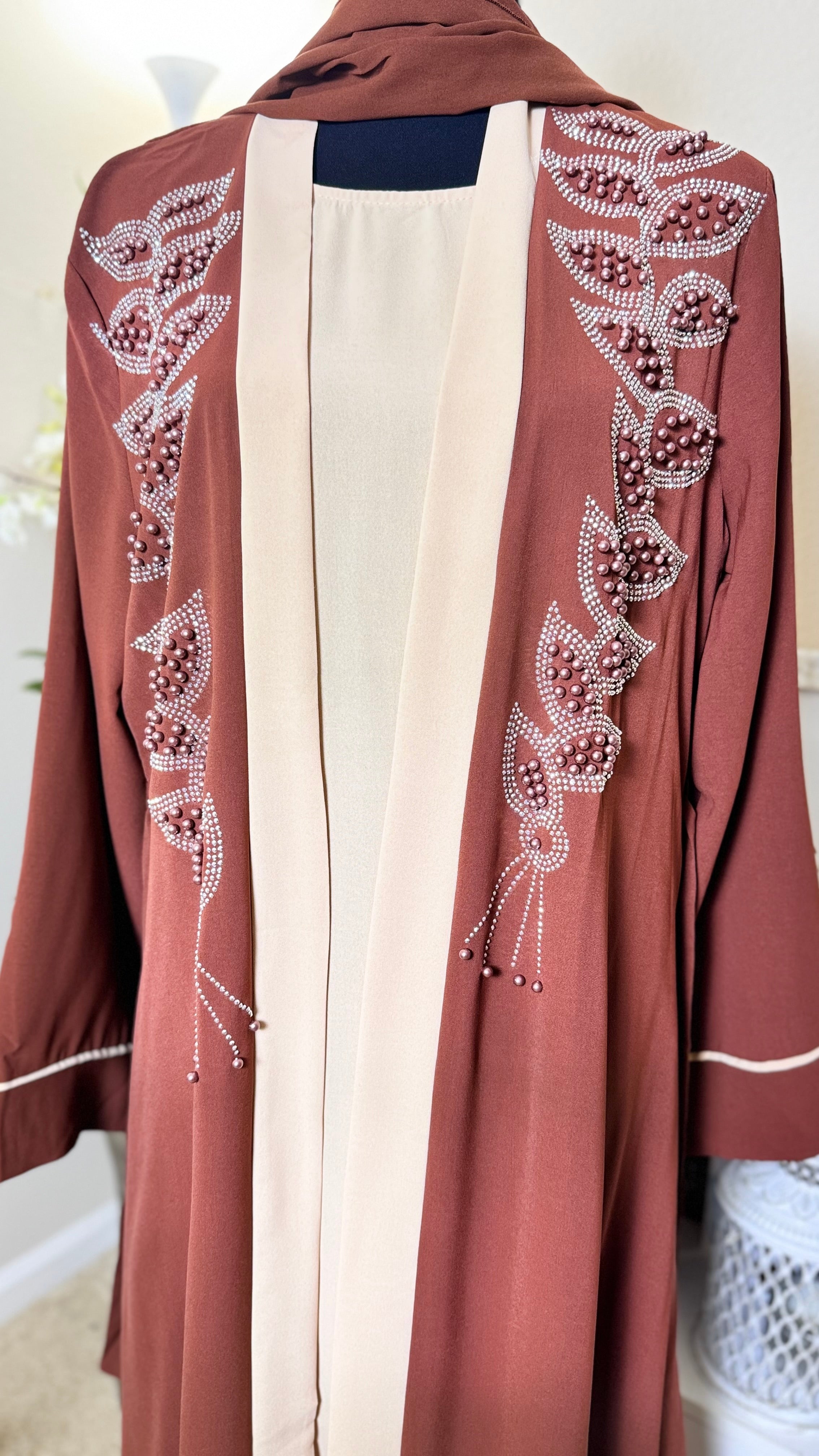 Diamond Serenity Pearl Radiance - Eid & Ramadan Modest Long Dress (SPK12)