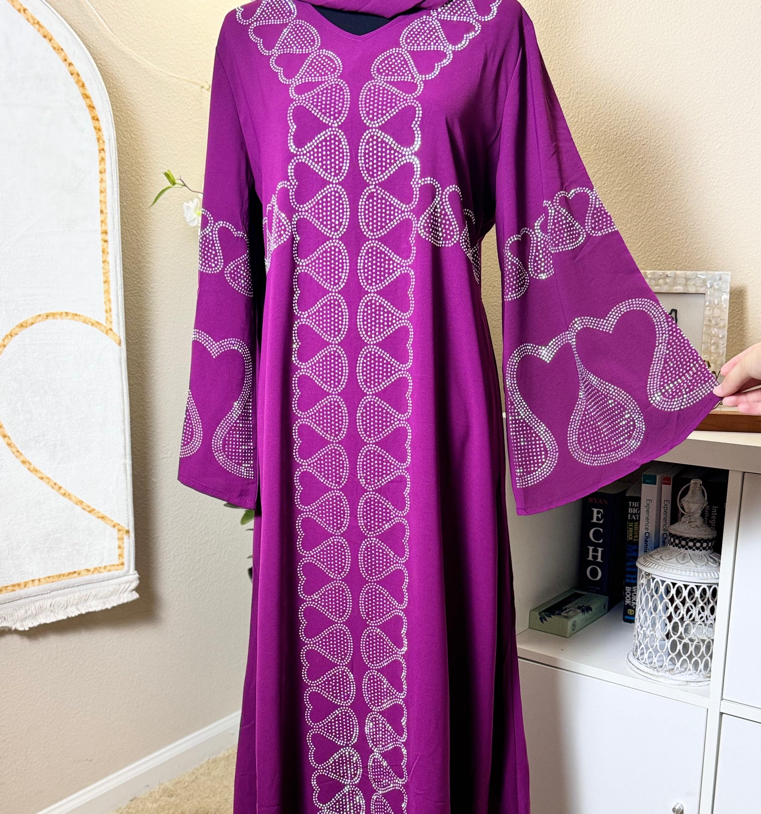 Diamond Serenity The Hearts - Eid & Ramadan Modest Long Dress (SPK5)
