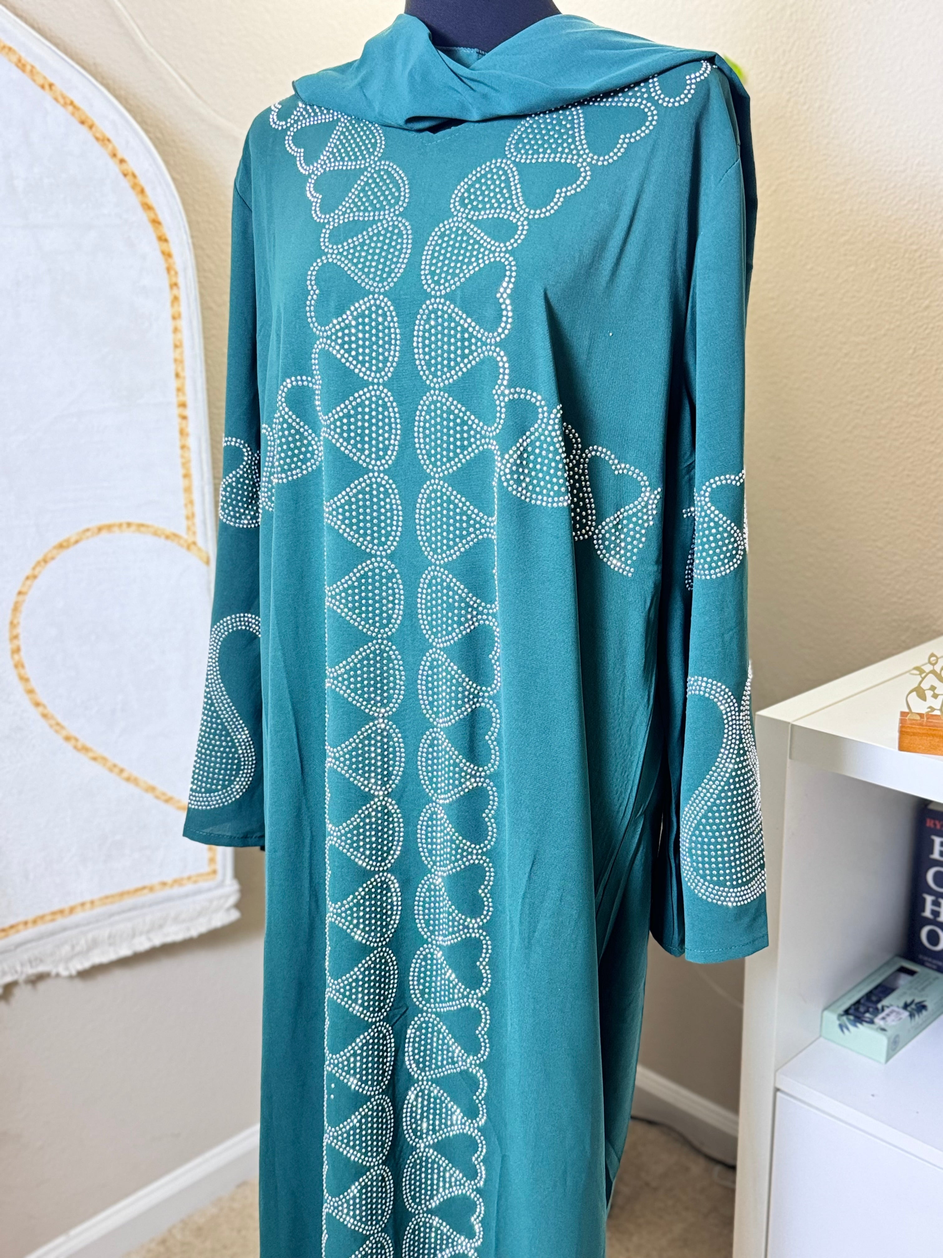 SPK04 Eid abaya/ramadan abaya/ Eid dresses Diamond Serenity The Hearts