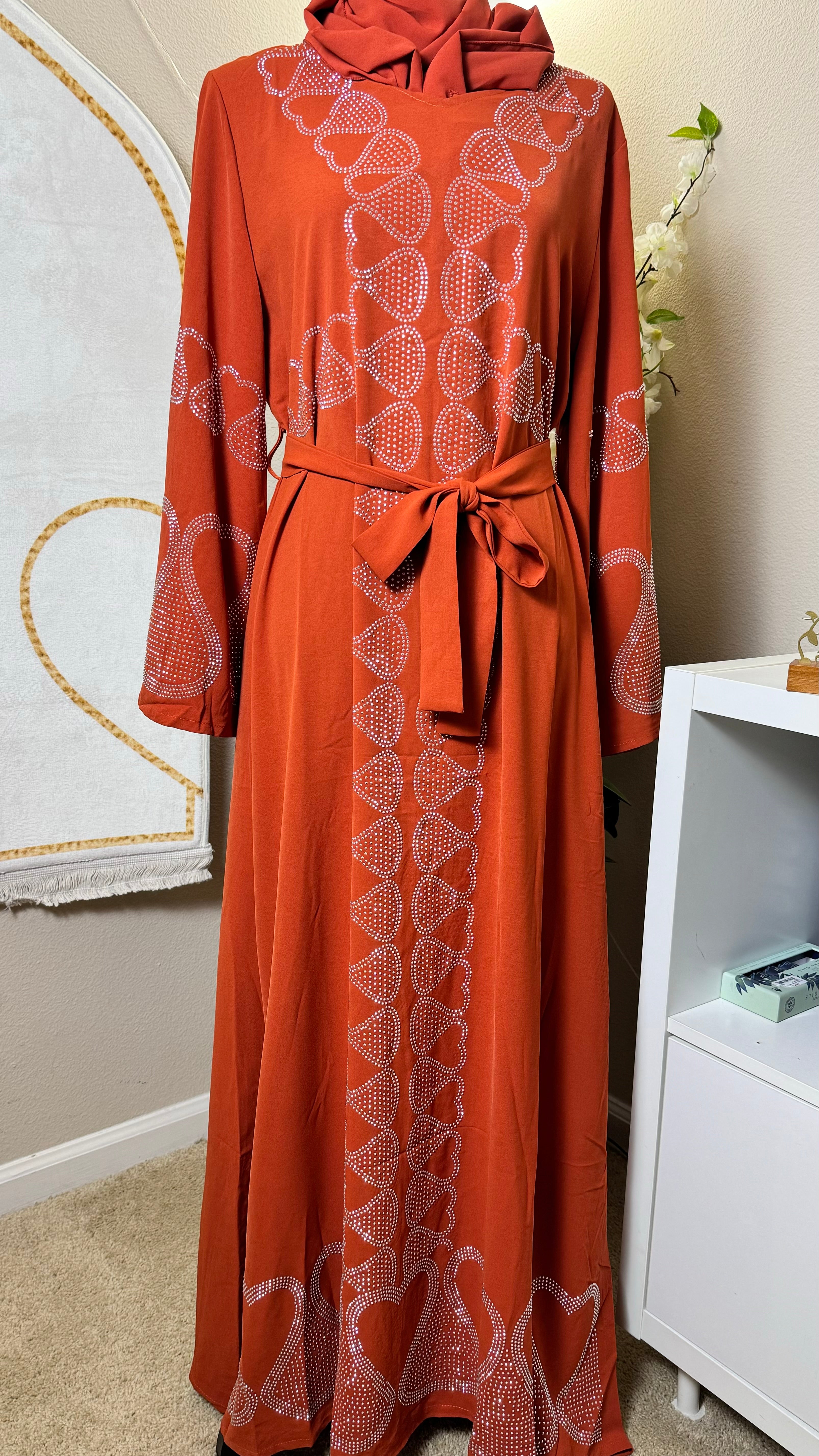 SPK04 Eid abaya/ramadan abaya/ Eid dresses Diamond Serenity The Hearts