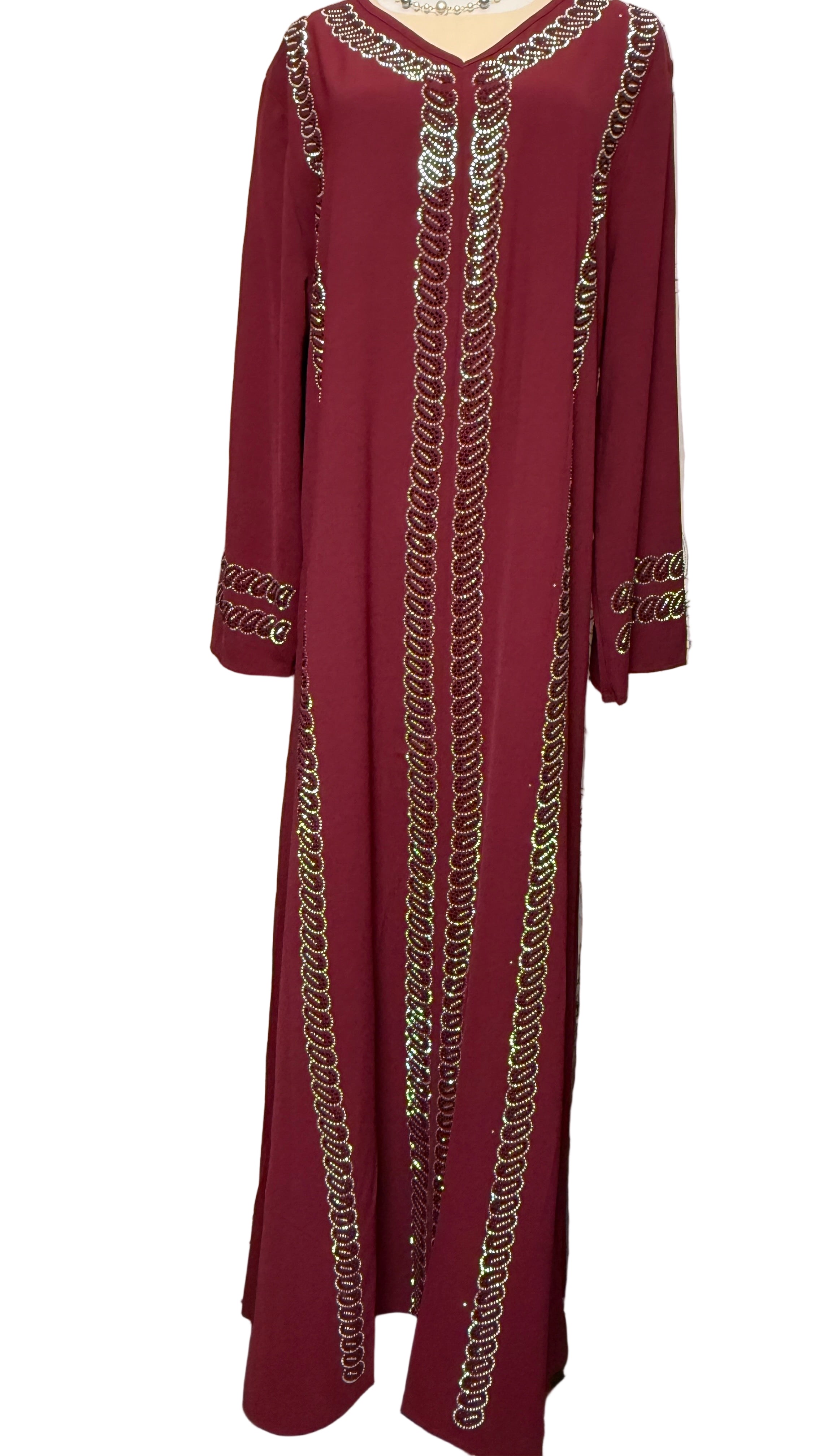 Diamond Serenity Pure Leaves - Eid & Ramadan Modest Long Dress (SPK02)