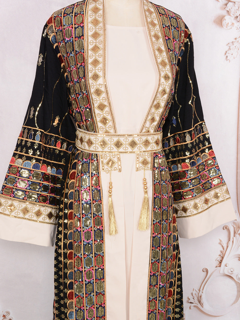 Emeera Embellished Open Abaya – Multi-Color Collection (LX33)