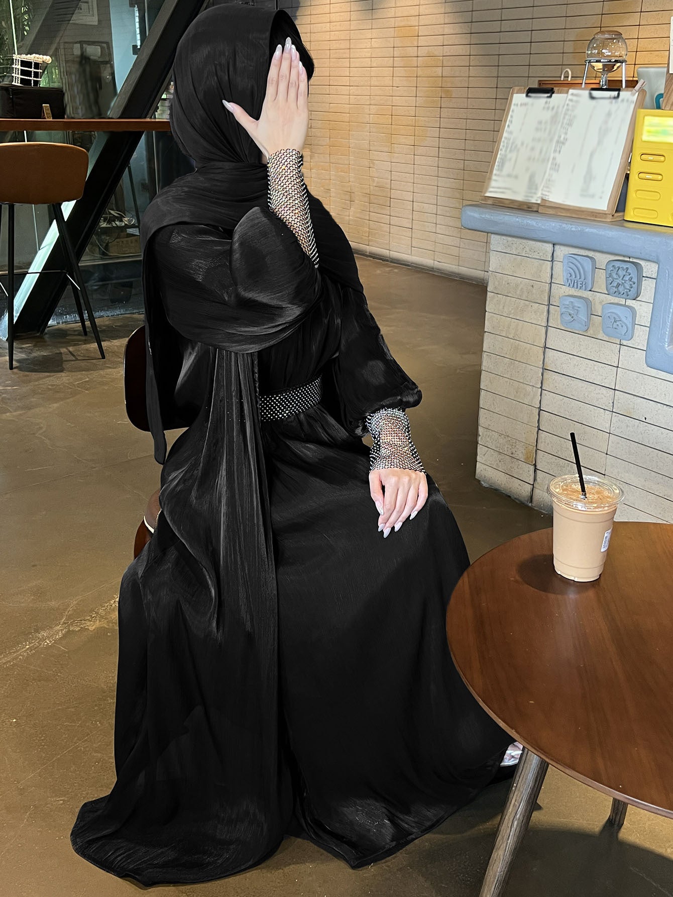 Shimmering Evening Abaya – Eid & Ramadan Modest Long Dress (LX02)