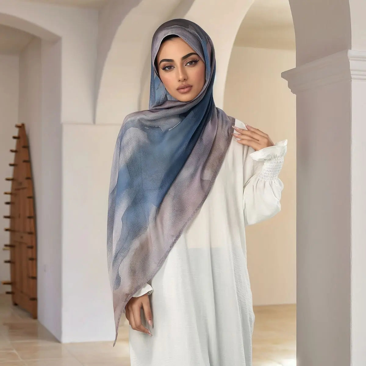 New Watercolor Modal Hijab Scarf Digital Printed
