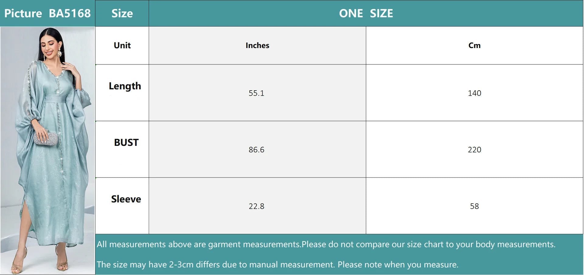 Nourya Seafoam Pearl Kaftan Abaya– Eid & Ramadan Modest Long Dress (LXN8)