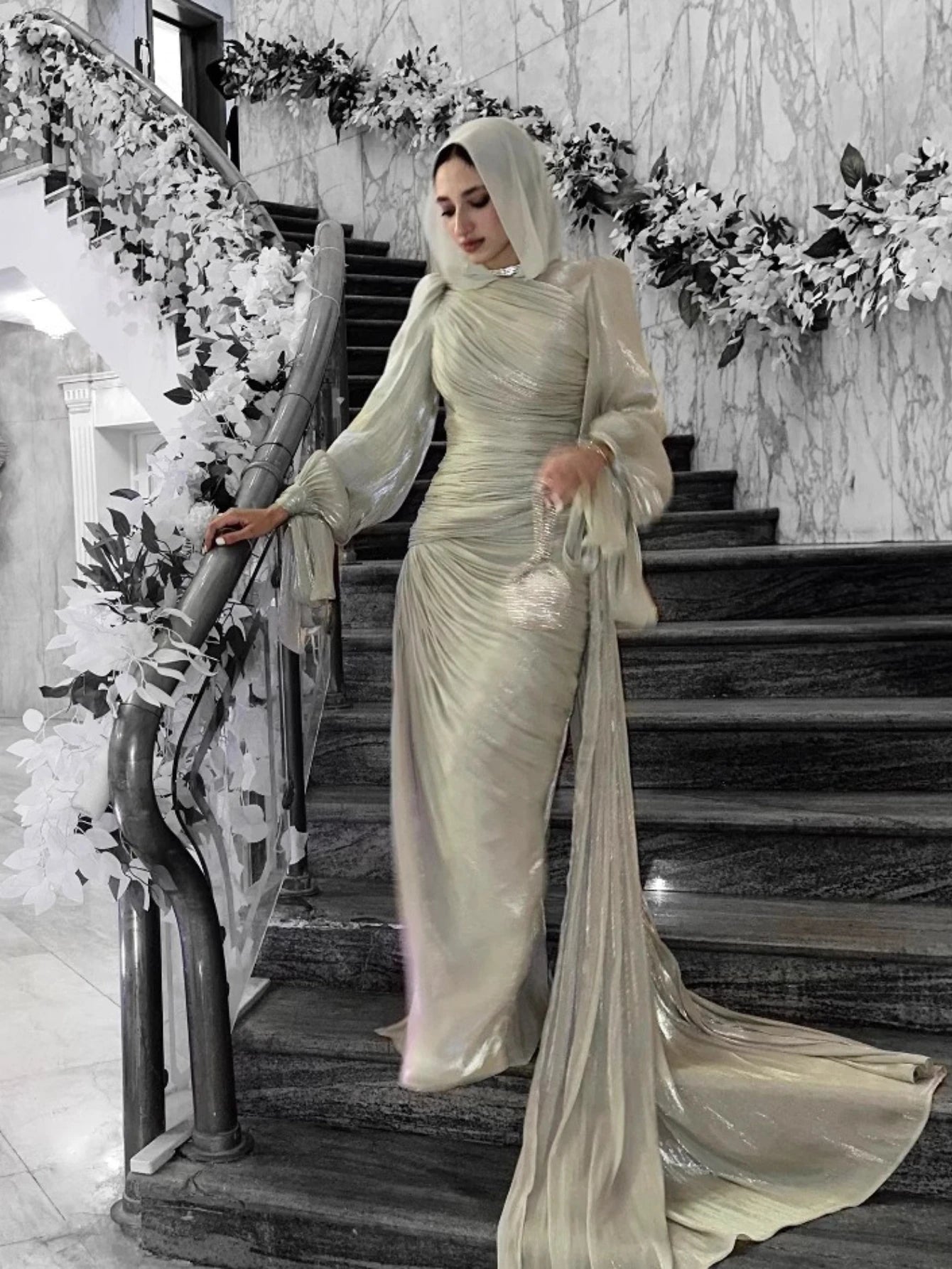 Symphony Draped Abaya Dress – Eid & Ramadan Modest Long Dress (LX08)