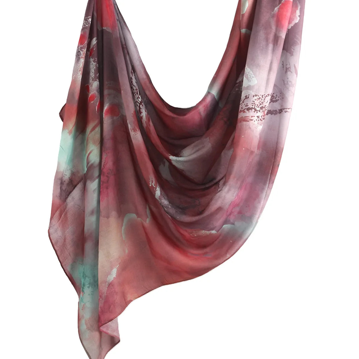Watercolor Floral Modal Hijab/ Breathable /Soft