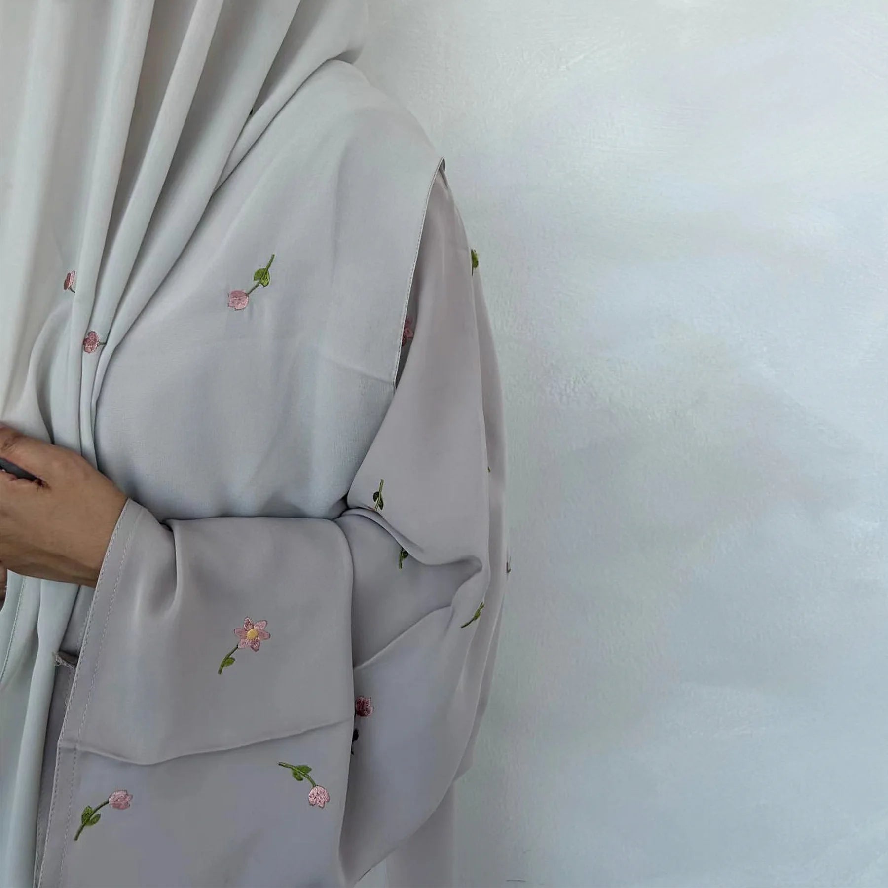 EG10 Eid abaya/ramadan abaya/ Eid dresses Flower Embroidery Two-Piece Abaya Set