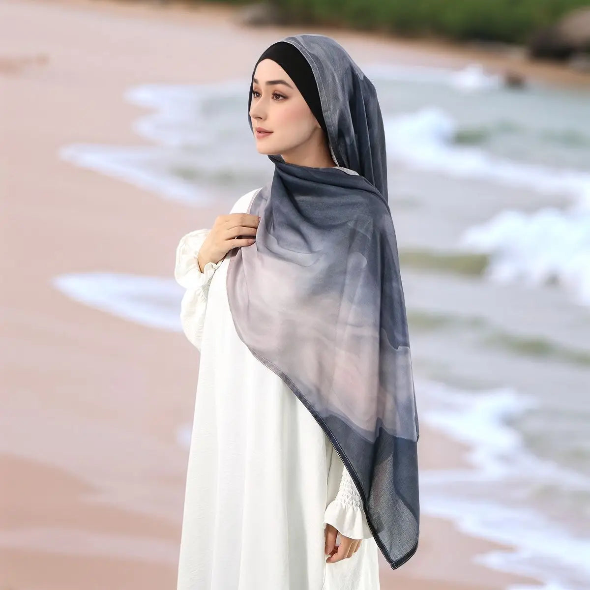 New Watercolor Modal Hijab Scarf Digital Printed