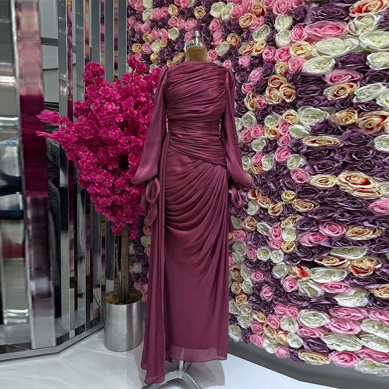 Symphony Draped Abaya Dress – Eid & Ramadan Modest Long Dress (LX08)