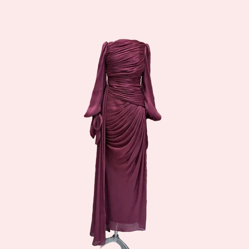Symphony Draped Abaya Dress – Eid & Ramadan Modest Long Dress (LX08)