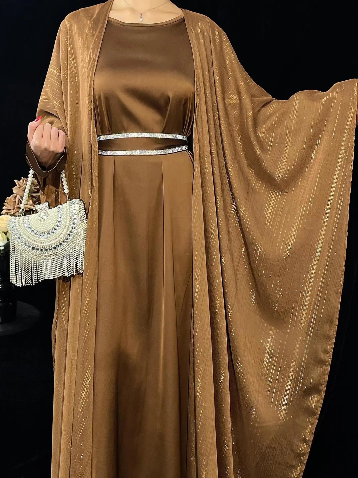 Velora Luxe Abaya set β Eid & Ramadan Modest Long Dress (LX13)