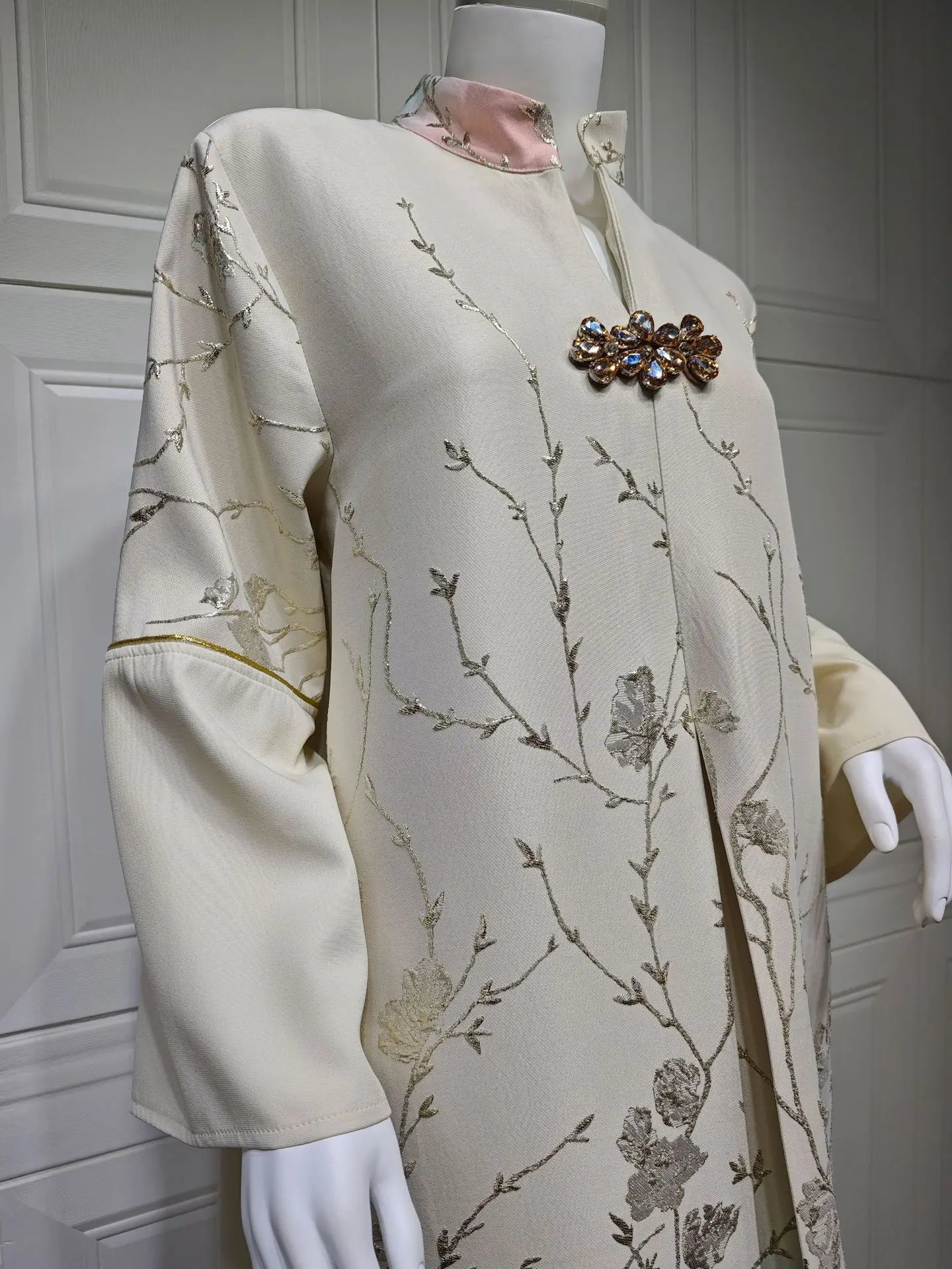 Korean Royal Bloom Abaya - Eid & Ramadan Modest Long Dress (K1)