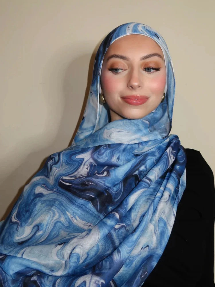 Watercolor Floral Modal Hijab/ Breathable /Soft