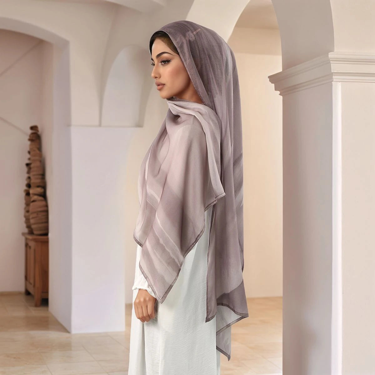 Watercolor Floral Modal Hijab/ Breathable /Soft