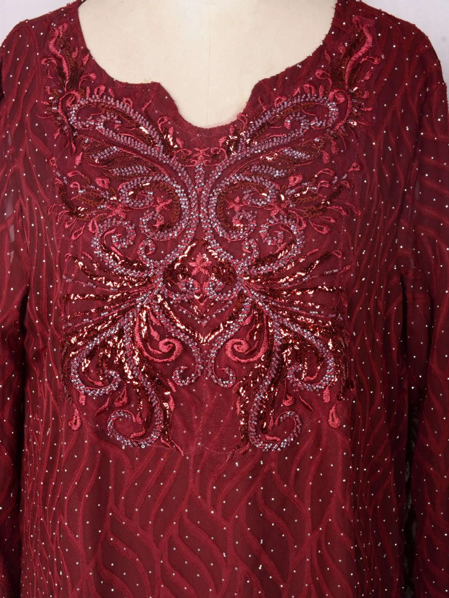 The Waved Pearl Abaya - Eid & Ramadan Modest Long Dress (K8)