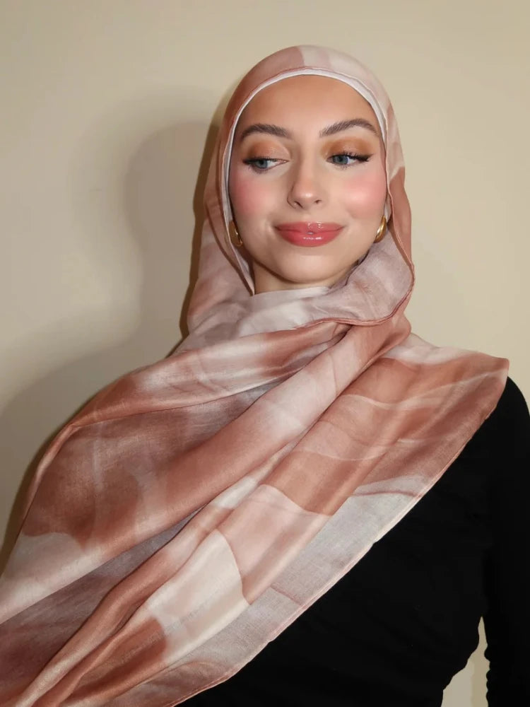 Watercolor Floral Modal Hijab/ Breathable /Soft