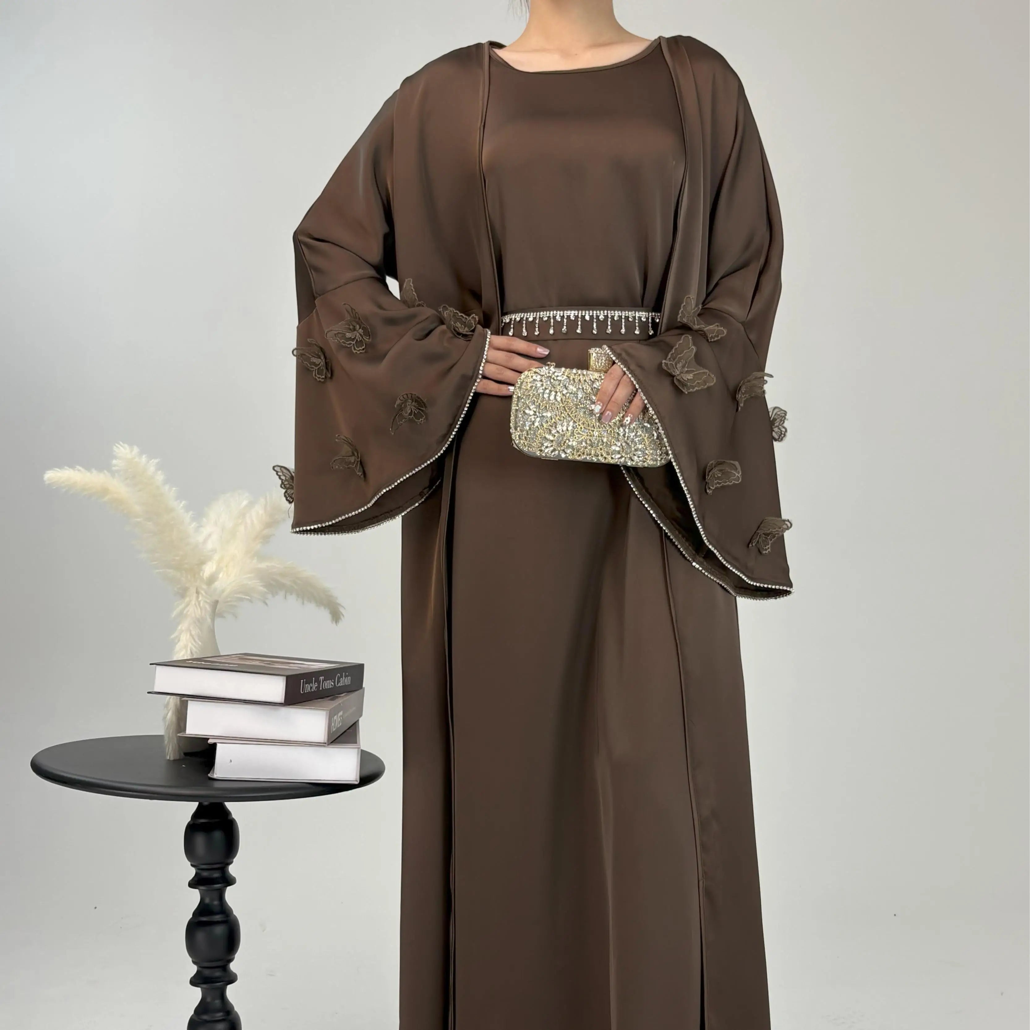 Papillon Embroidered Butterfly Abaya – Eid & Ramadan Modest Long Dress (LX11)