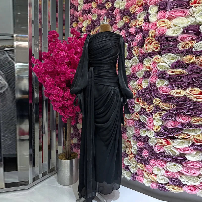 Symphony Draped Abaya Dress – Eid & Ramadan Modest Long Dress (LX08)