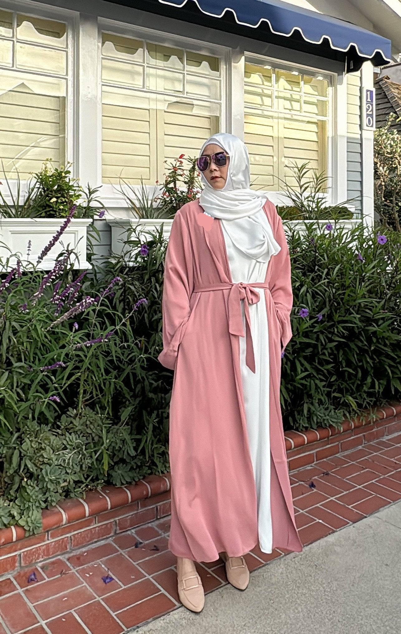 ABY010 Dubai Abaya Long Hijab Dresses with Belt I