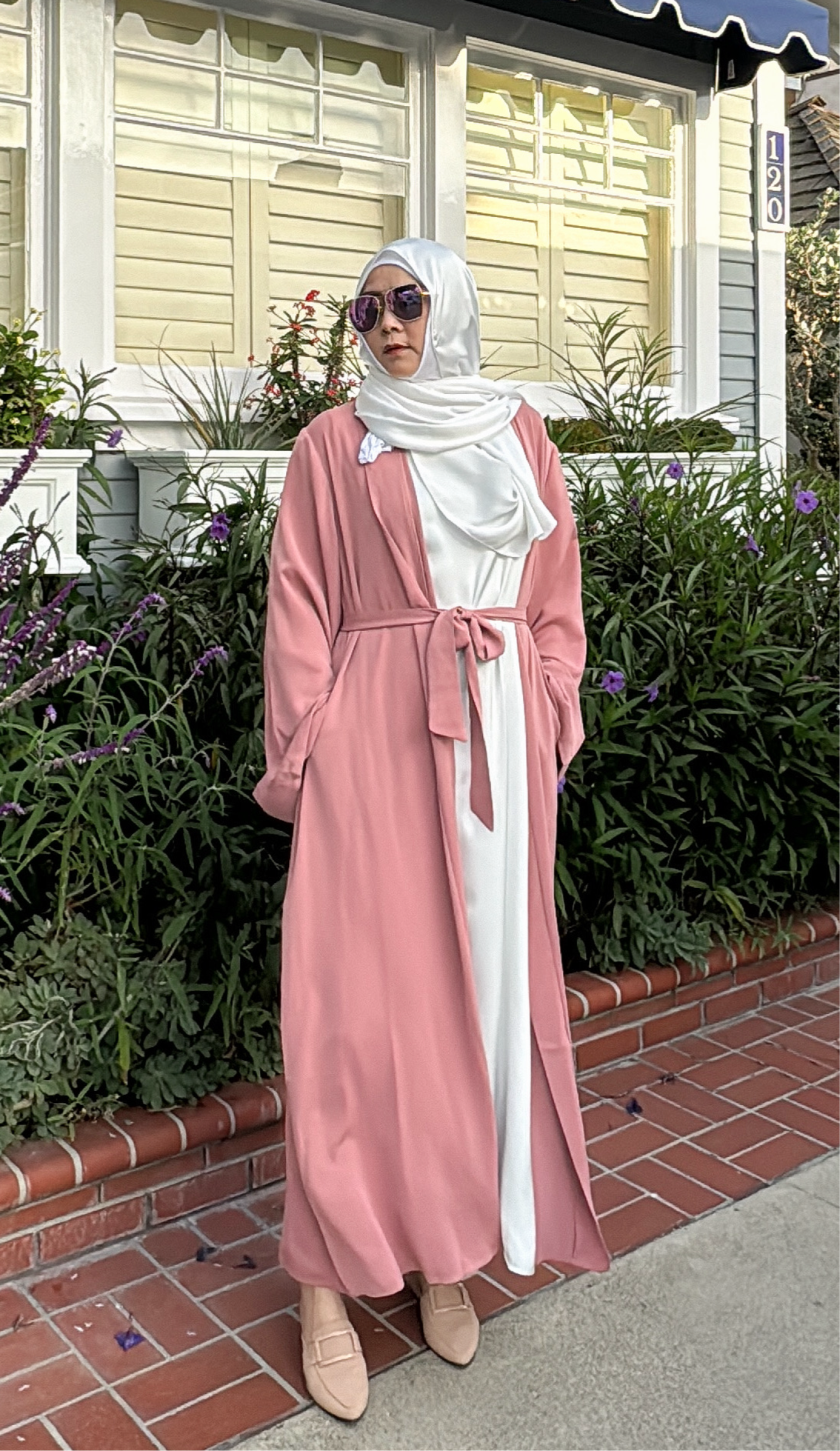 ABY010 Dubai Abaya Long Hijab Dresses with Belt I