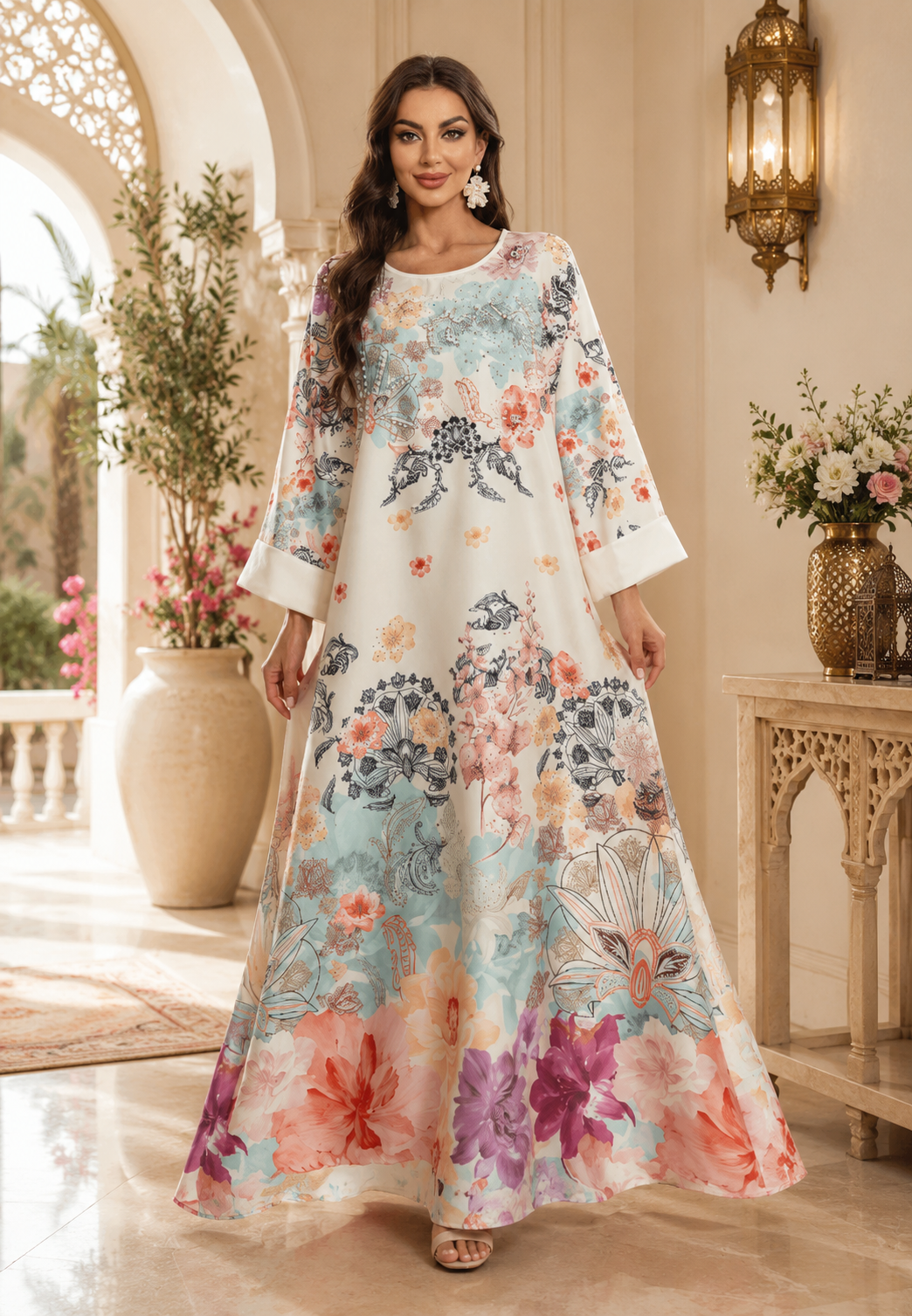 Majestic Print Abaya | 6 Colorways