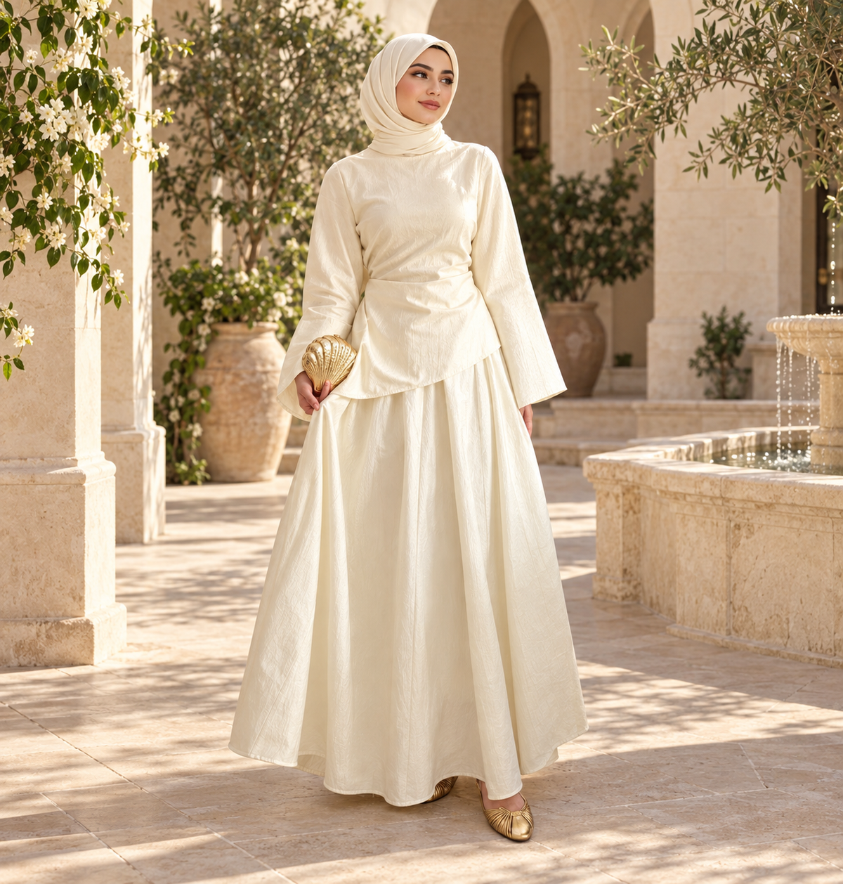 Willow Two-Piece Set | Blouse & Tiered Skirt