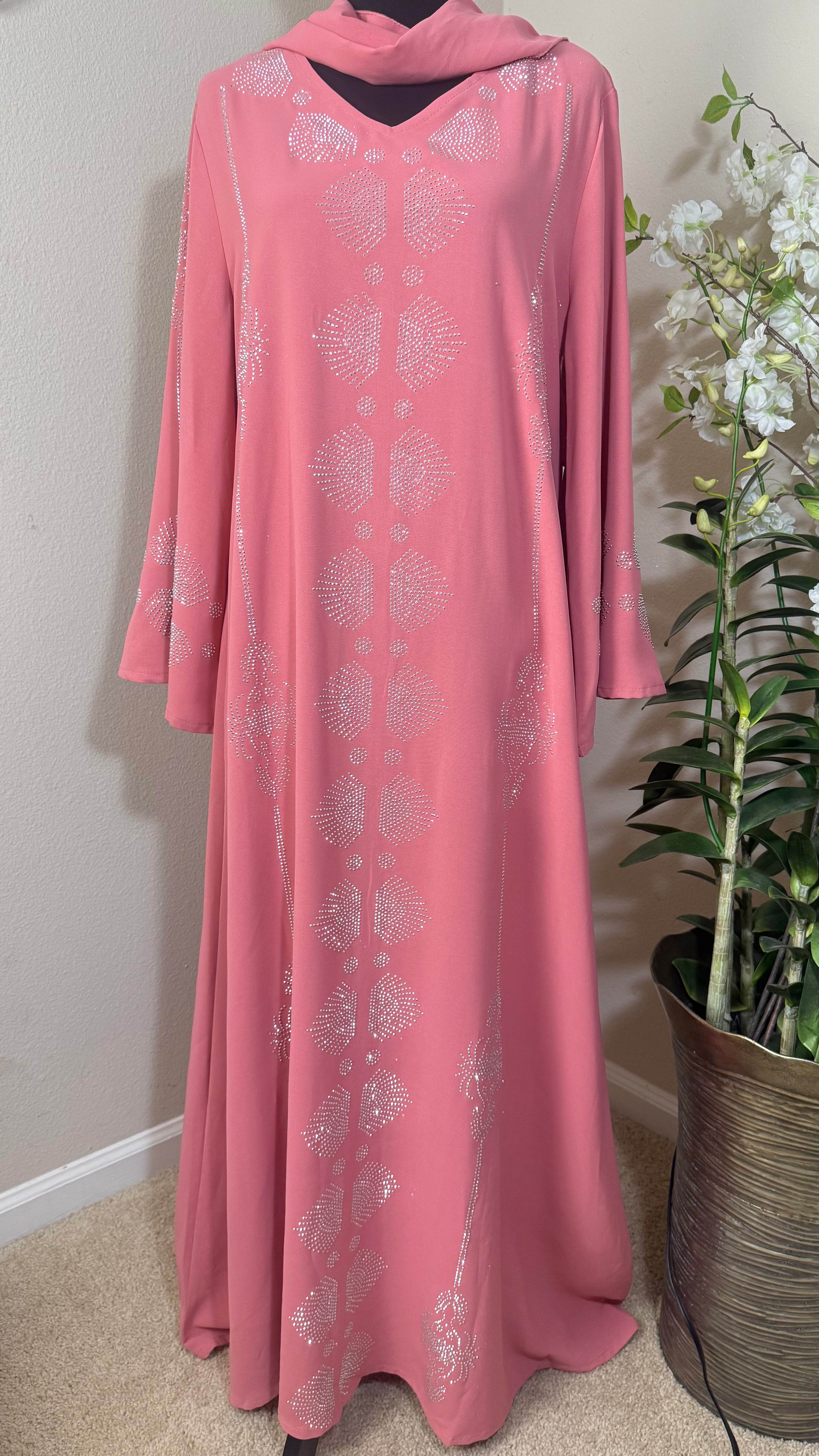 SPK12 Eid abaya/ramadan abaya/ Eid dresses Diamond Flower