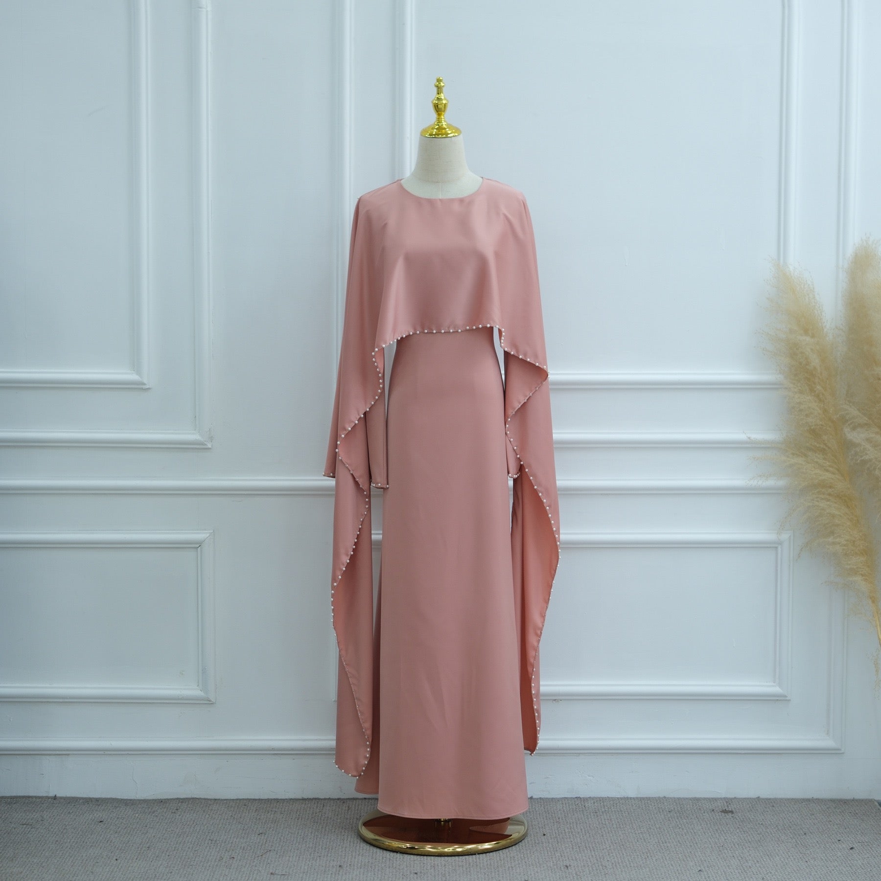Mira Pearl Cape Abaya Set -Eid & Ramadan Modest Long Dress