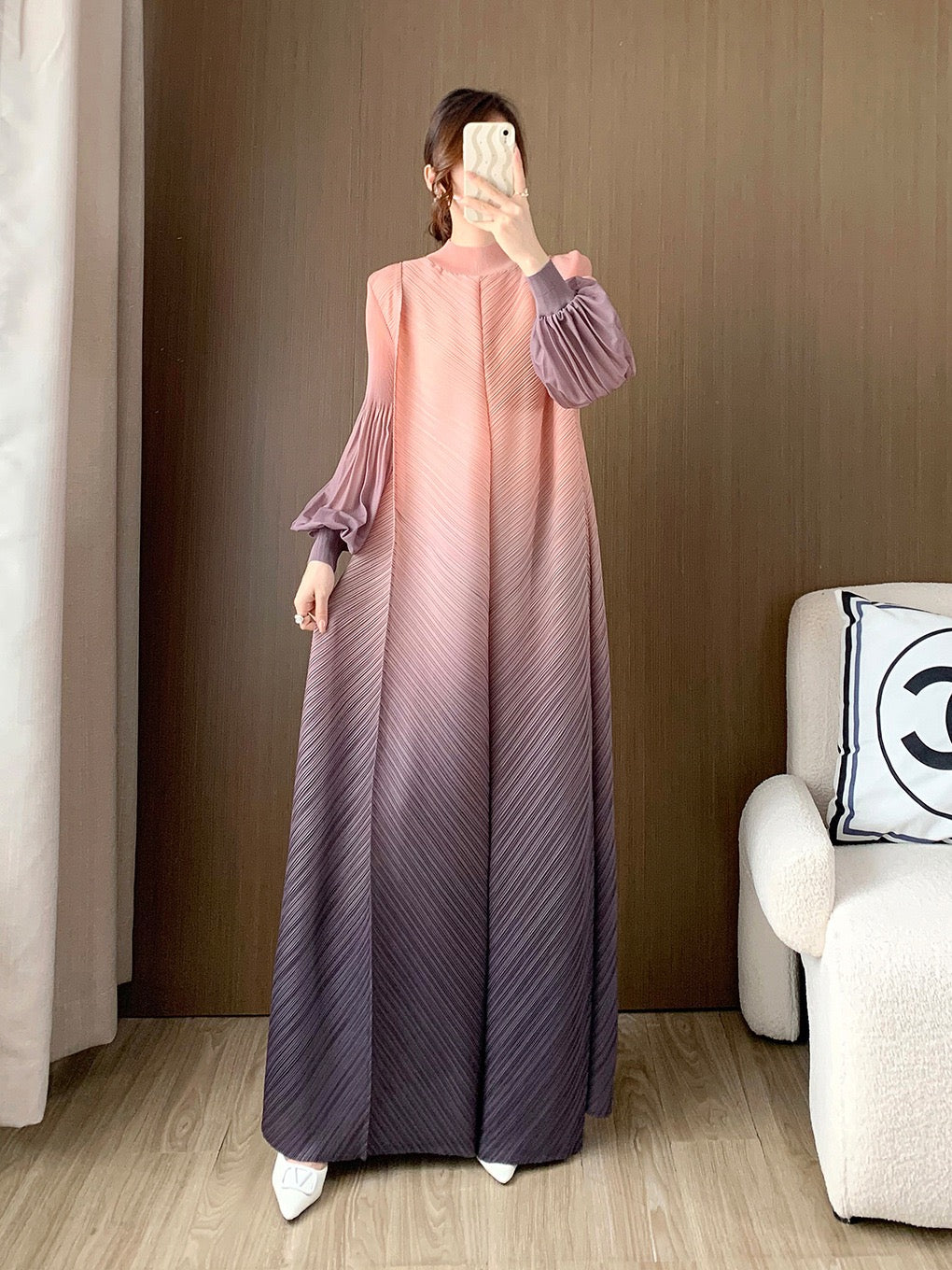 Aurora Pleats Maxi Dress