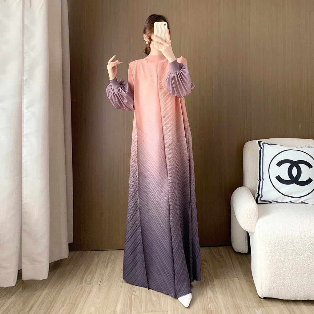 Aurora Pleats Maxi Dress