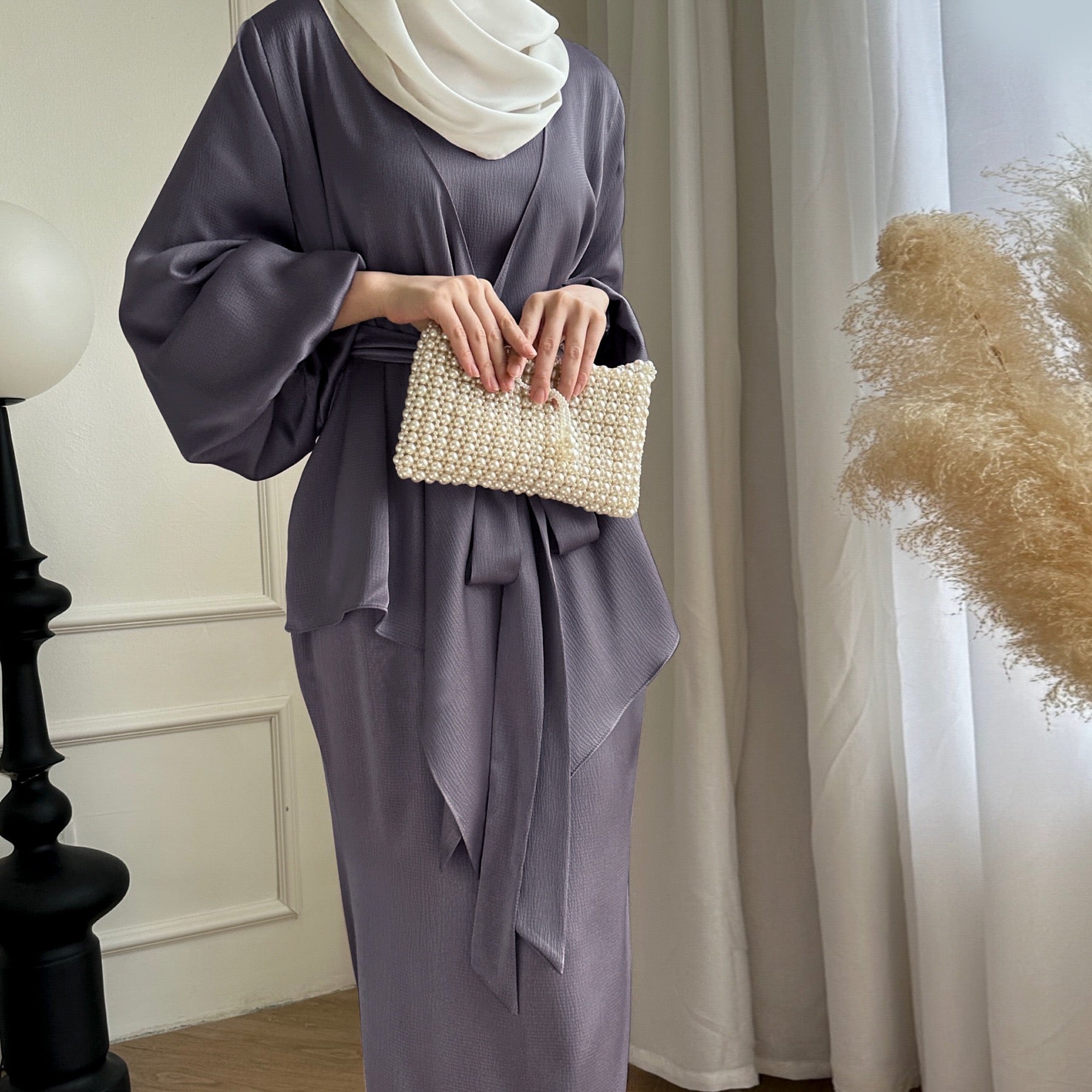 Serenity Drape Abaya Set - Daily and Ramadan Modest Long Dress (D7)